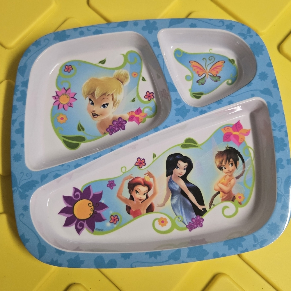 Tinkerbell 3 Section Plate And Bowl